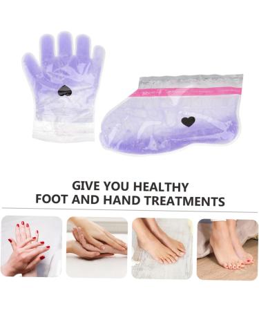 Mikinona 2 Pairs Wax Gloves Wax Cover Kit Paraffin Wax Feet Film Wax Hand Cover Hand Moisturizing Kit Beauty Hand Wax Cover Close Friends Set of Feet Spa Purple Non-woven Fabric - Buy Online on SooperMarket.com