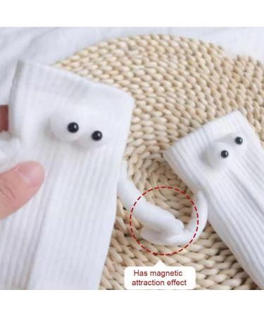 3D Couple Socks - Funny Magnetic Suction Design - Black & White 4 Pairs - Buy Online on SooperMarket.com