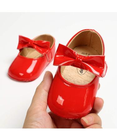 RVROVIC Baby Girl Princess Sparkly Moccasins | Soft Sole Prewalker Toddler Shoes 12-18 Months (Red) - Buy Online on SooperMarket.com