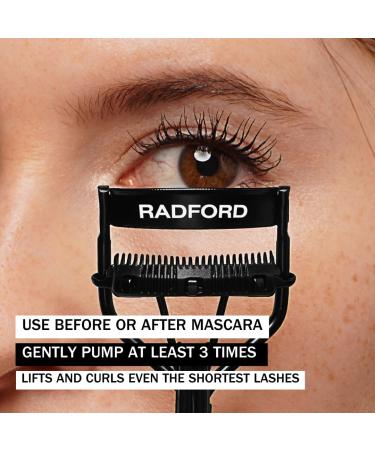 Radford Beauty CURL Eyelash Curler | Vegan Lash Tool with Comb & Separator | Perfectly Lifts Lashes for a Stunning Look - Buy Online on SooperMarket.com