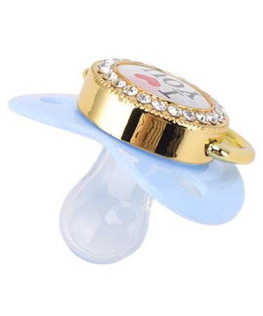 Non-Toxic Blue Baby Pacifier Set with Chain Clip | Perfect for Photo Shoots | International Shipping - Buy Online on SooperMarket.com