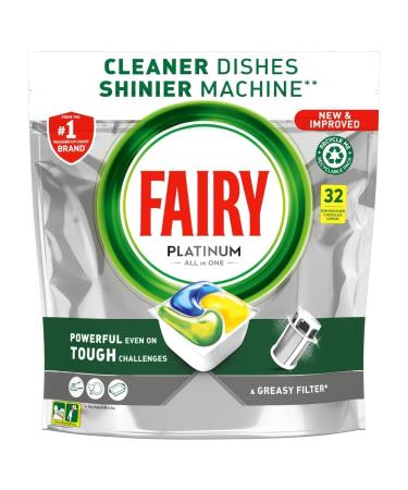 Fairy Platinum All In One Lemon Dishwasher Tablets 32 pack
