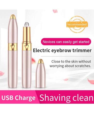 USB Rechargeable Eyebrow Trimmer & Pencil Hair Remover - Precision Shaper for Facial & Labial Grooming - Buy Online on SooperMarket.com