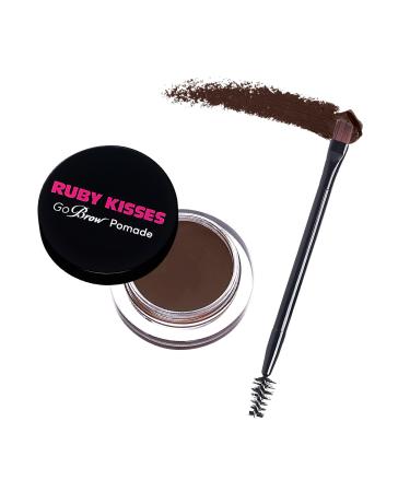 Ruby Kisses Go Brow Pomade for Water-resistant Long-lasting Smudge-proof Eyebrows (Dark Brown)