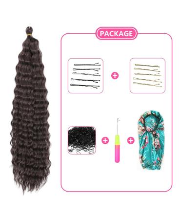 Deep Twist Crochet Hair - Ombre Kinky Curl Braided Hair Extensions 22 Inch 6 Packs - Synthetic Curly Hairstyle - Buy Online on SooperMarket.com