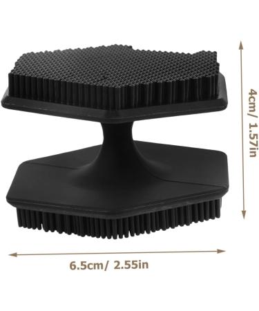 PLAFOPE Face Brush Silicone Face Scrubber Facial Wash Brush Silicone Facial Scrubber Face Exfoliator Facial Cleansing Brush Scrubber Facial Cleansing Brush for Blackhead Face Washer Brush 6.50X6.50X4.00CM Black - Buy Online on SooperMarket.com