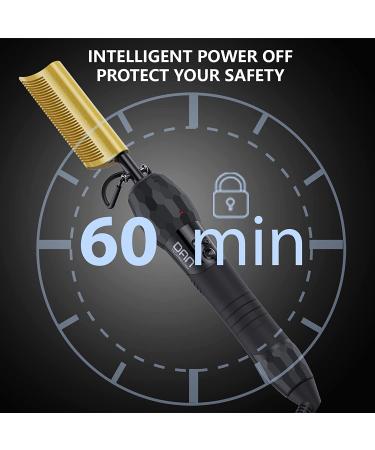 Dan Technology Hot Comb Hair Straightener | 15 Adjustable Temperatures | Digital Display | Curved Teeth Ceramic Comb | Professional Straightening Comb for Thick Hair - Buy Online on SooperMarket.com