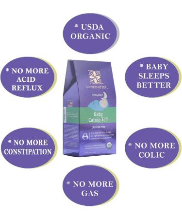 Secrets of Tea Catnip Colic Tea - USDA Organic Herbal Relief for Babies | Gas & Acid Reflux Relief, 20 Count - Buy Online on SooperMarket.com