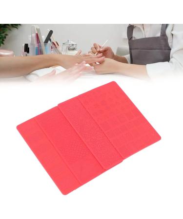 Nail Stamping Template Set - 4PCS 3D Relief Silicone Stencils for DIY Nail Art UV Gel Friendly Perfect for Salon & Home Use - Buy Online on SooperMarket.com