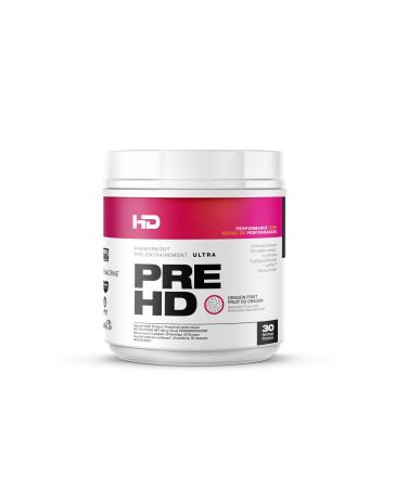 HD MUSCLE PreHD Ultra Pre Workout Powder | All in One Pre Workout | Strength & Endurance Nitric Oxide Pumps Intense Focus | L-Citrulline Creatine Arginine Nitrate Beta Alanine | 30 Servings (Dragon Fruit) Dragon Fruit 30 Servings