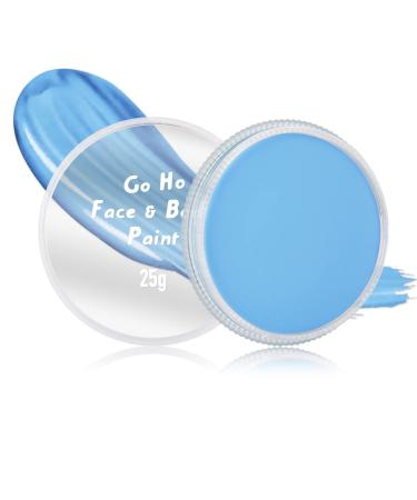 Go Ho Light Blue Face Paint Washable for Halloween Makeup Creamy to Gel Water Based Body Paint Full Coverage for Adults Children Cosplay Corpse Bride SFX Costumes Festivals Makeup 25g