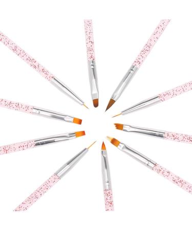 Anself 10-Part Nail Art Brush Set - Premium Painting & Drawing Pens for UV Gel & Acrylic Designs - Nail Art Essentials - Buy Online on SooperMarket.com