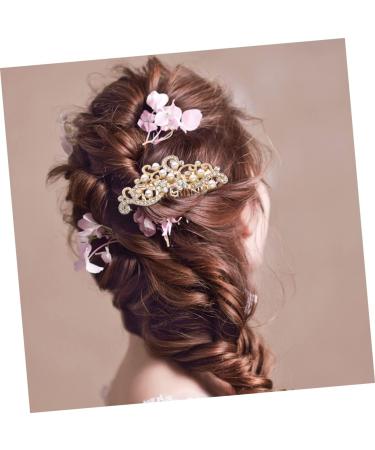HAPINARY Hair Ornament Bridal Hair Clip Metal Hair Clips Veil Comb Wedding Crystal Hair Combs Barrettes for Women Bridal Veil Rhinestone Bobby Pins Fashion Headwear Accessories Bride French - Buy Online on SooperMarket.com