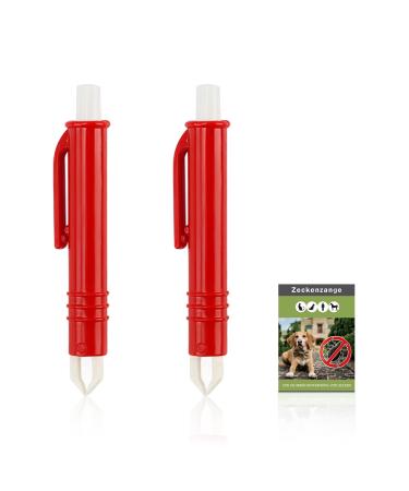 Nepfaivy tick pliers for dogs cat human - 2 set tick tweezers for children and pets simple and safe tick remover for ticks of every size 2 root