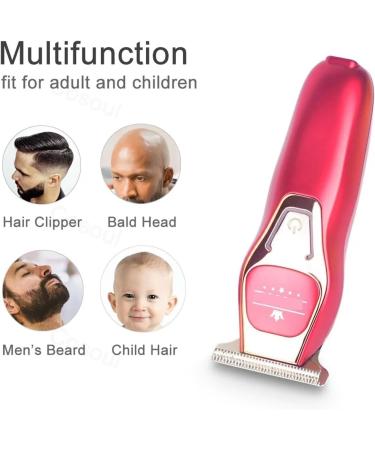 Mini Portable Electric Hair Trimmer - Small Hair Clipper for Bald Heads & Easy Haircuts - Fashion Red - Buy Online on SooperMarket.com