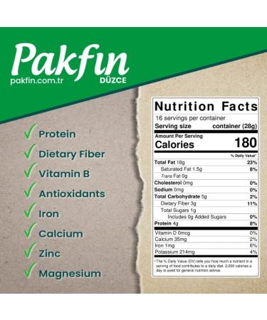 Pakfin Turkish Roasted Hazelnuts (Filberts) 1 LB - Unsalted | Gluten Free | Vegan | Non-GMO | Natural & Organic | JUMBO SIZE | Healthy Snack - Buy Online on SooperMarket.com