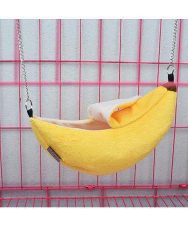 Banana Hamster Bed House Hammock Small Animal Warm Bed House Cage Nest Hamster Accessories for Sugar Glider Hamster Small Bird Pet - Buy Online on SooperMarket.com