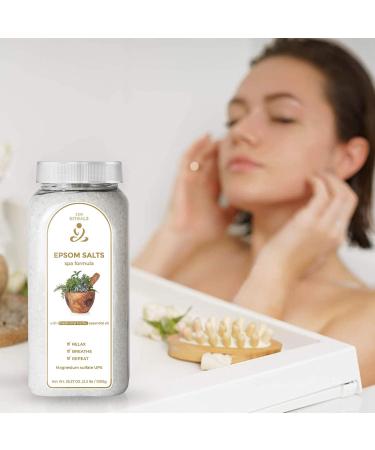 Zen Rituals Epsom Bath Salts - 1 KG Medicinal Herbs Spa Formula with Pure Magnesium Sulfate | International Shipping - Buy Online on SooperMarket.com
