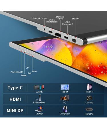 Magedok 16 2K Portable Touchscreen Monitor - 144Hz Gaming HDR 1ms 100% P3 IPS VESA Anti-Glare - Compatible with Laptop Mini PC PS5/4 Xbox - International Shipping Available - Buy Online on SooperMarket.com
