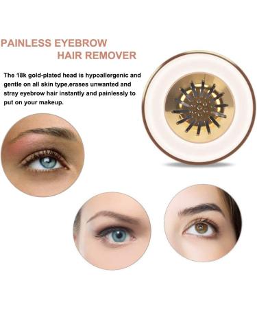 SiKii Eyebrow Hair Remover - Painless Precision Trimmer with LED Light (Rose Gold) | Facial Hair Removal for Women and Men - Buy Online on SooperMarket.com