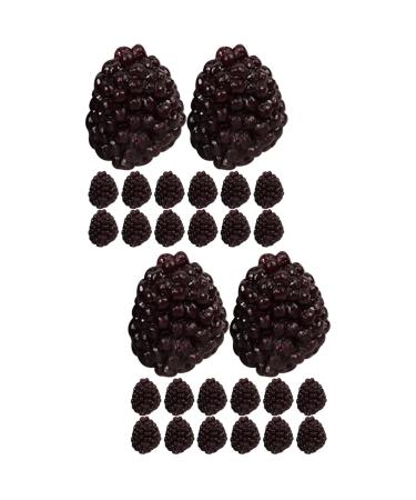 HEMOTON 40 Pcs Simulation Fruit Model Raspberries Models Fake Fruit Artificial Raspberry Simulated Fruit Adornment Imitation Fruit Ornaments Toy Wild Strawberries Pvc Child