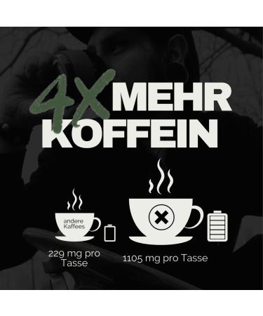 Buy 4x Black Insomnia Coffee Beans - Extra Strong 1105mg Caffeine | World's Strongest 100% Robusta Espresso | Classic Medium Roast - 453g (4 Pack) - Buy Online on SooperMarket.com