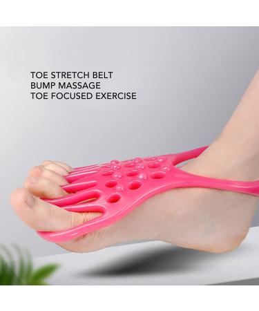 Adjustable Toe Foot Stretcher Bunion Corrector & Ankle Brace - Pink Toe Stretch Belt for Muscle Relaxation in Women and Men - Buy Online on SooperMarket.com