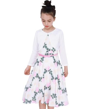 Bonny Billy Girls Cotton Knit Cardigan Shrug - White, 10-11 Years - Buy Online on SooperMarket.com