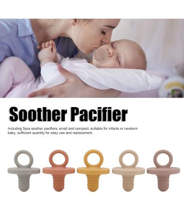 5 Pack Silicone Pacifiers with Handle for Newborns | Safe & Comfortable | International Shipping - Buy Online on SooperMarket.com