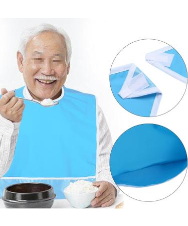 Adult Bib Waterproof Adult Elder Mealtime Bib Clothes Clothing Protector Dining Aid Ideal for Inconvenience People(Sky Blue) - Buy Online on SooperMarket.com