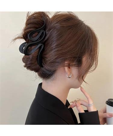 4-Piece Large Wave Hair Clips - 13cm Slip-Resistant Jaw Clips for Thick Hair | Stylish Hair Accessories for Women & Girls - Buy Online on SooperMarket.com