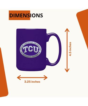 Heritage Pewter TCU 15 oz. Coffee Mug - Metal Pewter Inlay | Perfect for Coffee Beverages - Buy Online on SooperMarket.com