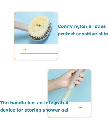 Long Handle Back Brush for Shower | Back Scrubber for Elderly, Disabled, Pregnant Women - Exfoliation & Skin Health - Buy Online on SooperMarket.com