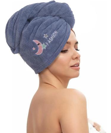 10 Pack Microfiber Hair Towels - Soft Absorbent Quick-Drying Turban for Curly Hair - Easy to Use for Wet Hair - Buy Online on SooperMarket.com