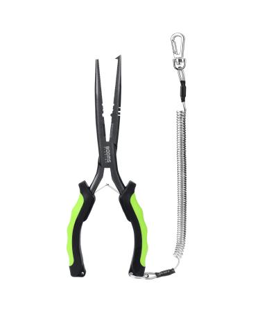 Booms Fishing F03 Needle Nose Fishing Pliers, 7" or 9" Fisherman's Pliers, Long Nose Hook Remover, Saltwater Resistant Fishing Gear A: 9" Split Ring Nose