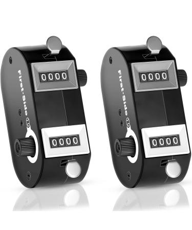 Flutesan 2 Pieces Black Dual Pitch Counter Tally Click Counter Score Tracker Digital Counter Umpire Baseball Pitch Counter Clicker Handheld Pocket Score Keeper to Avoid Violating League Rules