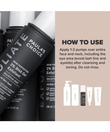 Paula's Choice 2% BHA Gel Exfoliant - Targets Blackheads & Enlarged Pores - 100ml - Buy Online on SooperMarket.com