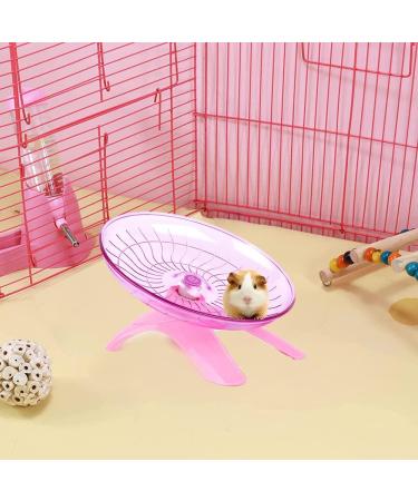 YuanYouTong Silent Hamster Wheel 7 Inch Exercise Wheel for Syrian Hamsters Hamster Flying Saucer Quiet Spinner Running Wheel for Gerbil Chinchilla Guinea Pig Mice Hedgehog Small Animals (Pink) - Buy Online on SooperMarket.com