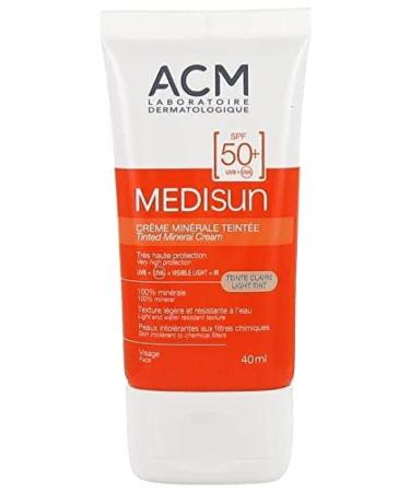 ACM Laboratoire Medisun Tinted Mineral Cream SPF50+ 40ml Light Tint Unscented Water Resistant For All Skin Types and Tones Adult Unisex Use