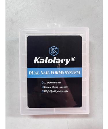 Kalolary 120pcs Clear Dual Nail System - MOOLD ACYLL Stiletto Nail Extension Tips | Nail Art & Manicure Tools in 12 Sizes with Scale Drop Shape - Buy Online on SooperMarket.com