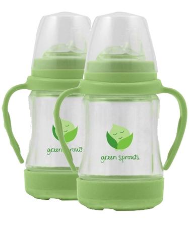 Sip 'n Straw Glass Cup Light Lime 1 Count by Green Sprouts (Pack of 2)