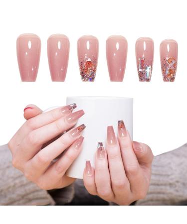 5 Reusable Pastel Nails | 24 Pastel Nails for Women and Girls - False Tips Artificial Finger Manicure for Women and Girls Kot-au
