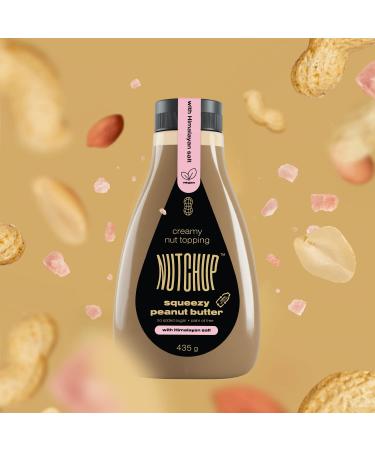 Nutchup Peanut Butter Squeeze Bottle - Creamy Nut Topping for Pancakes Waffles Ice Cream & More - 435g with Himalayan Salt - Buy Online on SooperMarket.com