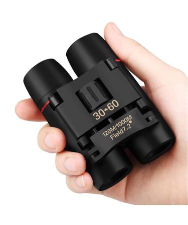 ZIYOUHU 30x60 Binoculars Small Compact Light Binoculars, Suitable for Adults and Children Bird Watching Travel Sightseeing, Waterproof Lightweight Small Binoculars, with Clear Low-Light Vision Black
