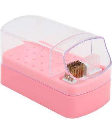 Nail Drill Bits Cleaning Brush Holder 30 Holes Space Saving Dust Proof Nail Drill Bit Holder for Nail Salon for Nail Technician (Roseate) - Buy Online on SooperMarket.com