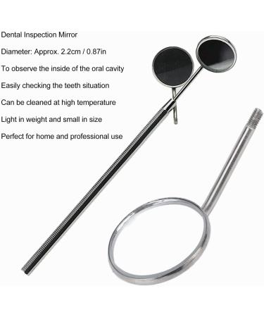 10pcs Stainless Steel Round Telescopic Inspection Mirrors - 2.2cm Mouth Mirror for Detail Observation | International Shipping - Buy Online on SooperMarket.com