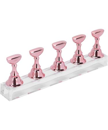 TYTOGE Nail Art Display Practice Stand Magnetic Nail Fingernail Tip Holder Manicure Set Tool for Home DIY Beginner Salon Supplies (Rose Pink) - Buy Online on SooperMarket.com