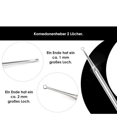 Professional Comedone Squeezer Set | Blackhead Remover & Comedone Lifter | 2-Piece Milia Knife Set for Flawless Skin - Buy Online on SooperMarket.com