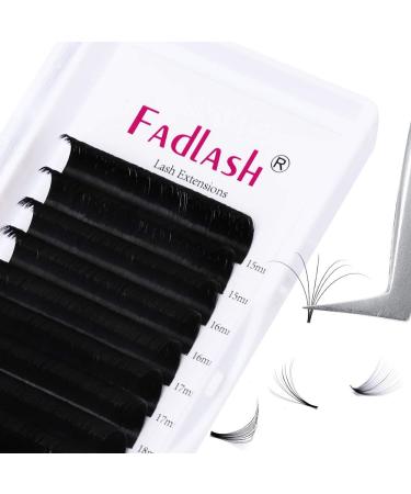 Fadlash Easy Fan D Curl 0.07 Russian Lashes - 15-20mm Mixed Length for Natural Look - Self Fanning Eyelash Extensions - Buy Online on SooperMarket.com