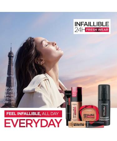 L'Oreal Paris Infallible 24H Fresh Wear Powder Foundation - Rose Sand 180 | Longwear, Water-proof & Transfer-proof Full Coverage Formula - 9g - Buy Online on SooperMarket.com